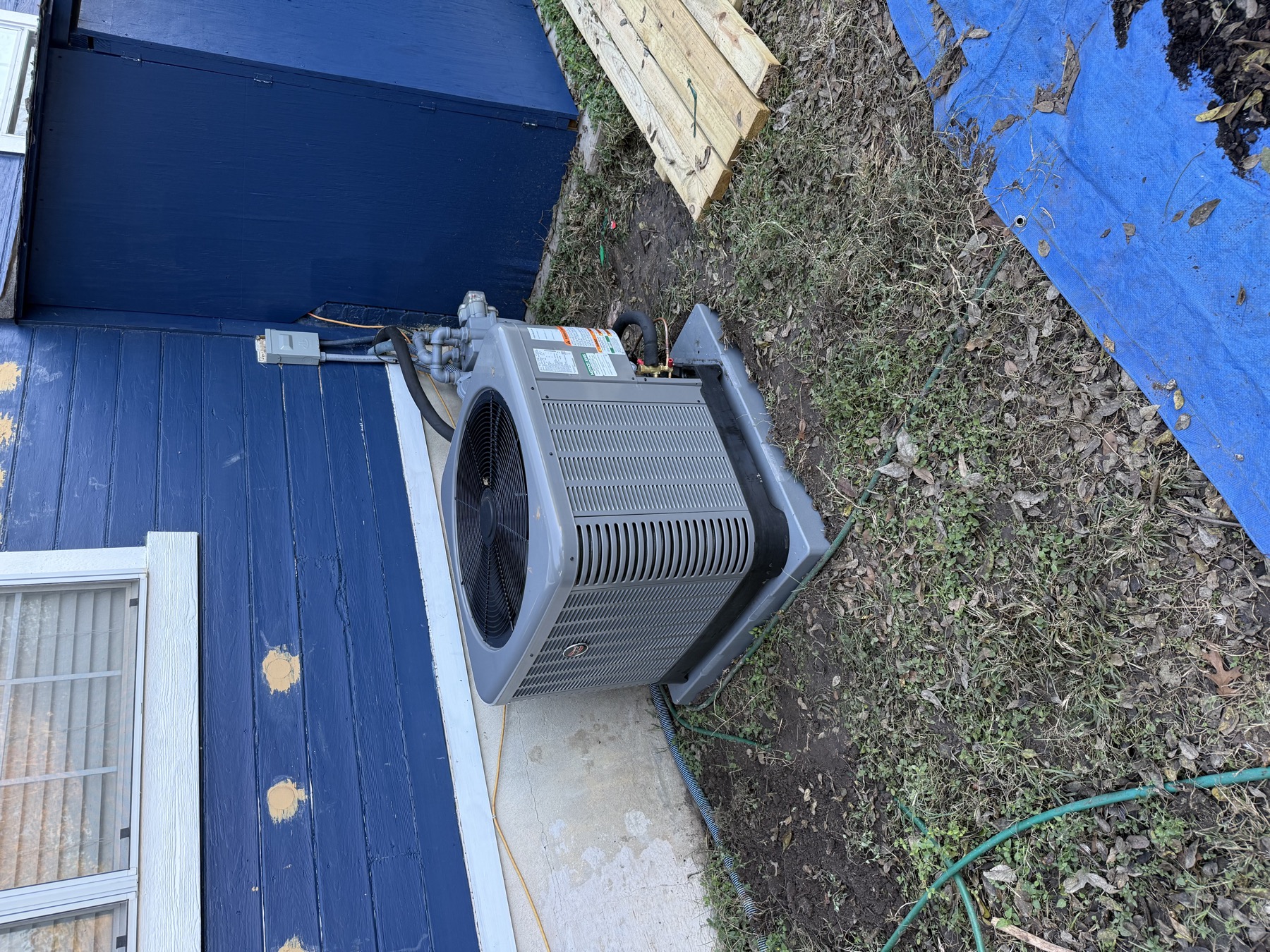 New Rheem condenser installed at a Lancaster County home by EZ Heating and Cooling